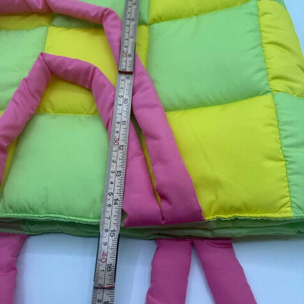 Fruit Riot Puffy Tote Bag Women Multi Color Checkerboard Quilted Shoulder Bag‎